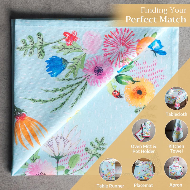 Maison d' Hermine Cloth Napkins Set of 4 100% Cotton Everyday Reusable Square Napkins Cloth Washable, Dinner, Party, Wedding, Restaurant, Spring/Summer (Jardin D'Ete - Mint, 20" x 20") - Image 5